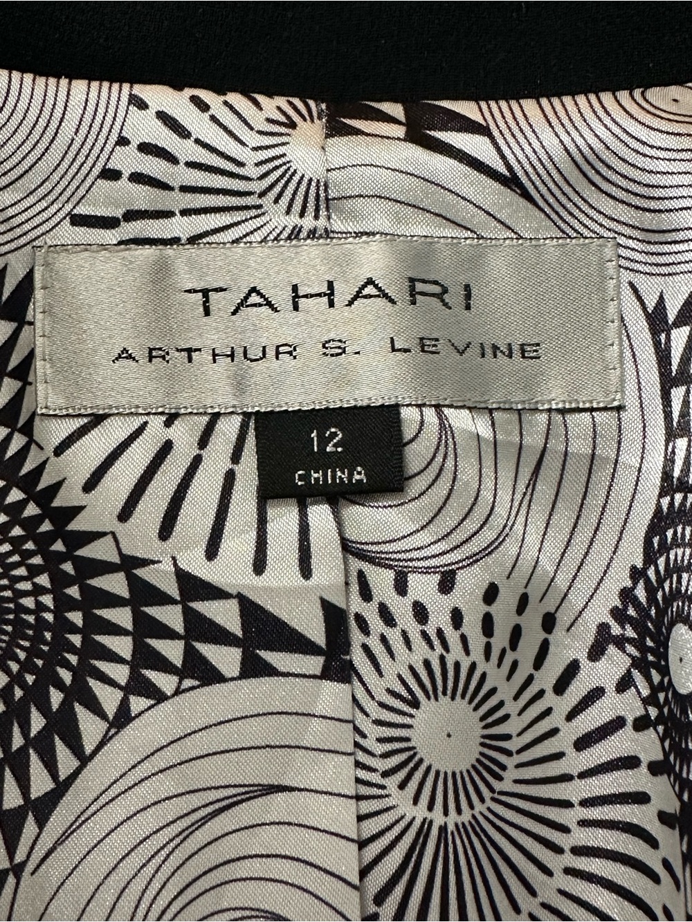 Tahari Black Blazer with Single Gold Button - Picture 5 of 6